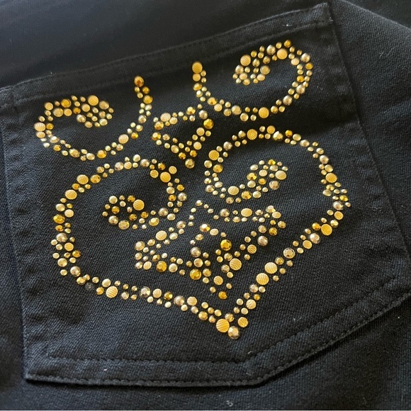 ST. JOHN Black Straight Leg Denim Jeans Size 12‎ - Picture 6 of 9